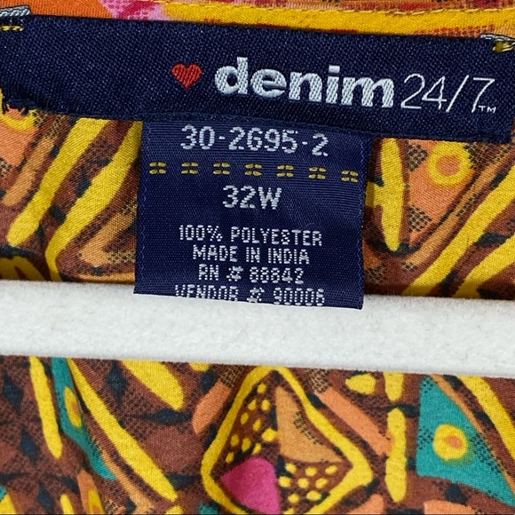 denim24/7 32W kimono gathered back NEW - Picture 2 of 3